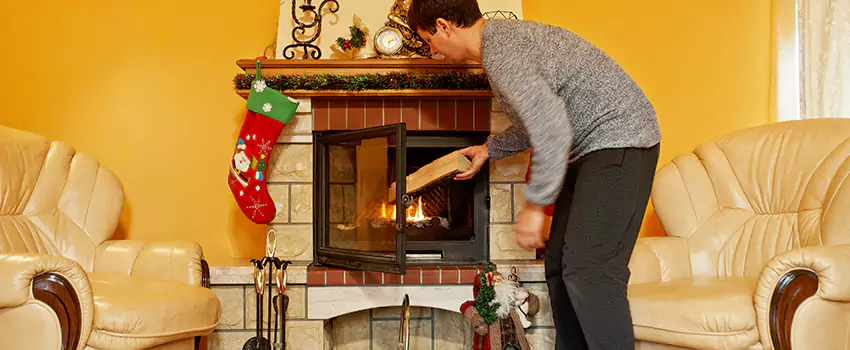 Rusted Metal Fireplace Restoration in Windsor, California